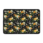 Spring Lily Flowers Pattern Print Kitchen Mat
