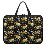 Spring Lily Flowers Pattern Print Laptop Sleeve With Handle