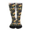 Spring Lily Flowers Pattern Print Long Socks