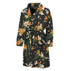 Spring Lily Flowers Pattern Print Men's Bathrobe