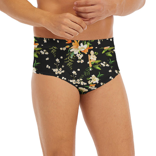 Spring Lily Flowers Pattern Print Men's Briefs