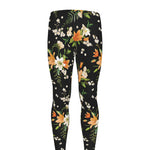 Spring Lily Flowers Pattern Print Men's leggings