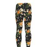 Spring Lily Flowers Pattern Print Men's leggings