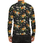 Spring Lily Flowers Pattern Print Men's Long Sleeve Rash Guard