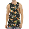 Spring Lily Flowers Pattern Print Men's Muscle Tank Top