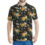 Spring Lily Flowers Pattern Print Men's Polo Shirt