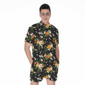 Spring Lily Flowers Pattern Print Men's Romper