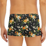 Spring Lily Flowers Pattern Print Men's Short Boxer Briefs