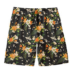 Spring Lily Flowers Pattern Print Men's Swim Trunks