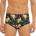 Spring Lily Flowers Pattern Print Men's Triangle Swim Briefs