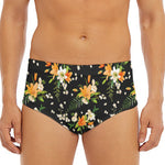 Spring Lily Flowers Pattern Print Men's Triangle Swim Briefs