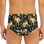Spring Lily Flowers Pattern Print Men's Triangle Swim Briefs