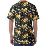 Spring Lily Flowers Pattern Print Men's Velvet T-Shirt