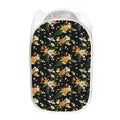 Spring Lily Flowers Pattern Print Mesh Laundry Hamper