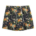 Spring Lily Flowers Pattern Print Mesh Shorts