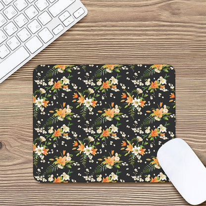 Spring Lily Flowers Pattern Print Mouse Pad