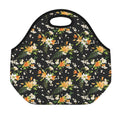 Spring Lily Flowers Pattern Print Neoprene Lunch Bag