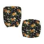 Spring Lily Flowers Pattern Print Office Chair Cover