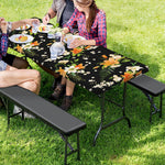 Spring Lily Flowers Pattern Print Picnic Table Cover