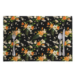 Spring Lily Flowers Pattern Print Placemat