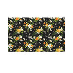 Spring Lily Flowers Pattern Print Polyester Flag