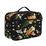 Spring Lily Flowers Pattern Print Portable Lunch Bag