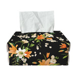 Spring Lily Flowers Pattern Print Rectangle Tissue Box Cover