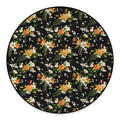 Spring Lily Flowers Pattern Print Round Floor Mat