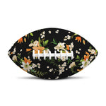 Spring Lily Flowers Pattern Print Rugby Ball