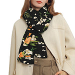 Spring Lily Flowers Pattern Print Scarf