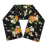 Spring Lily Flowers Pattern Print Scarf