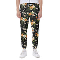 Spring Lily Flowers Pattern Print Joggers