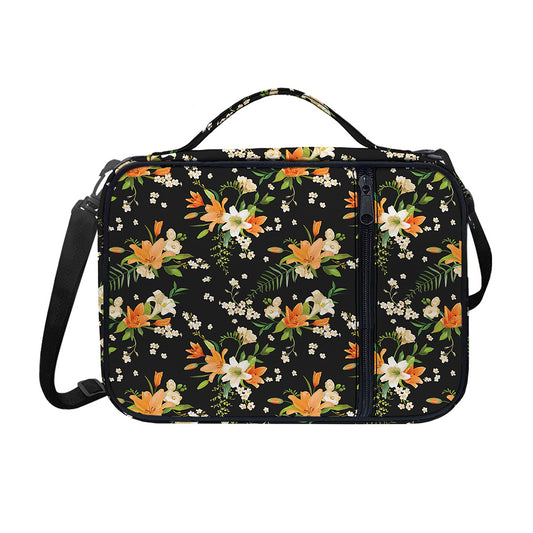 Spring Lily Flowers Pattern Print Shoulder Strap Bible Bag