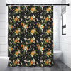 Spring Lily Flowers Pattern Print Shower Curtain