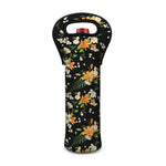 Spring Lily Flowers Pattern Print Single Neoprene Wine Tote