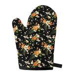 Spring Lily Flowers Pattern Print Single Oven Mitt