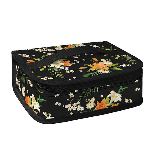 Spring Lily Flowers Pattern Print Small Lunch Bag