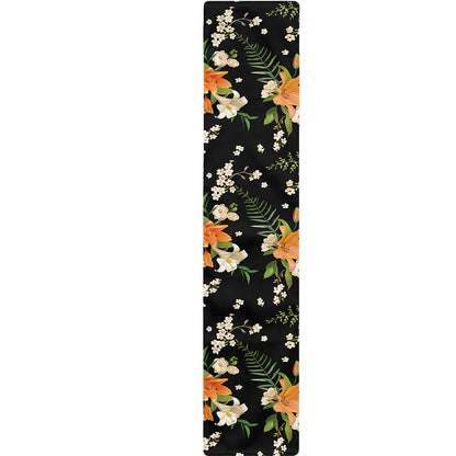 Spring Lily Flowers Pattern Print Table Runner