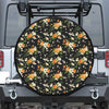 Spring Lily Flowers Pattern Print Tire Cover