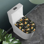 Spring Lily Flowers Pattern Print Toilet Lid Cover