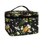 Spring Lily Flowers Pattern Print Travel Makeup Bag
