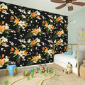 Spring Lily Flowers Pattern Print Wall Sticker