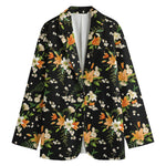 Spring Lily Flowers Pattern Print Women's Blazer