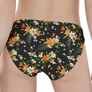 Spring Lily Flowers Pattern Print Women's Panties