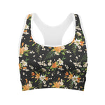 Spring Lily Flowers Pattern Print Women's Sports Bra