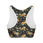 Spring Lily Flowers Pattern Print Women's Sports Bra