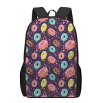 Sprinkles Donut Pattern Print 17 Inch Backpack