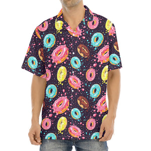 Sprinkles Donut Pattern Print Aloha Shirt