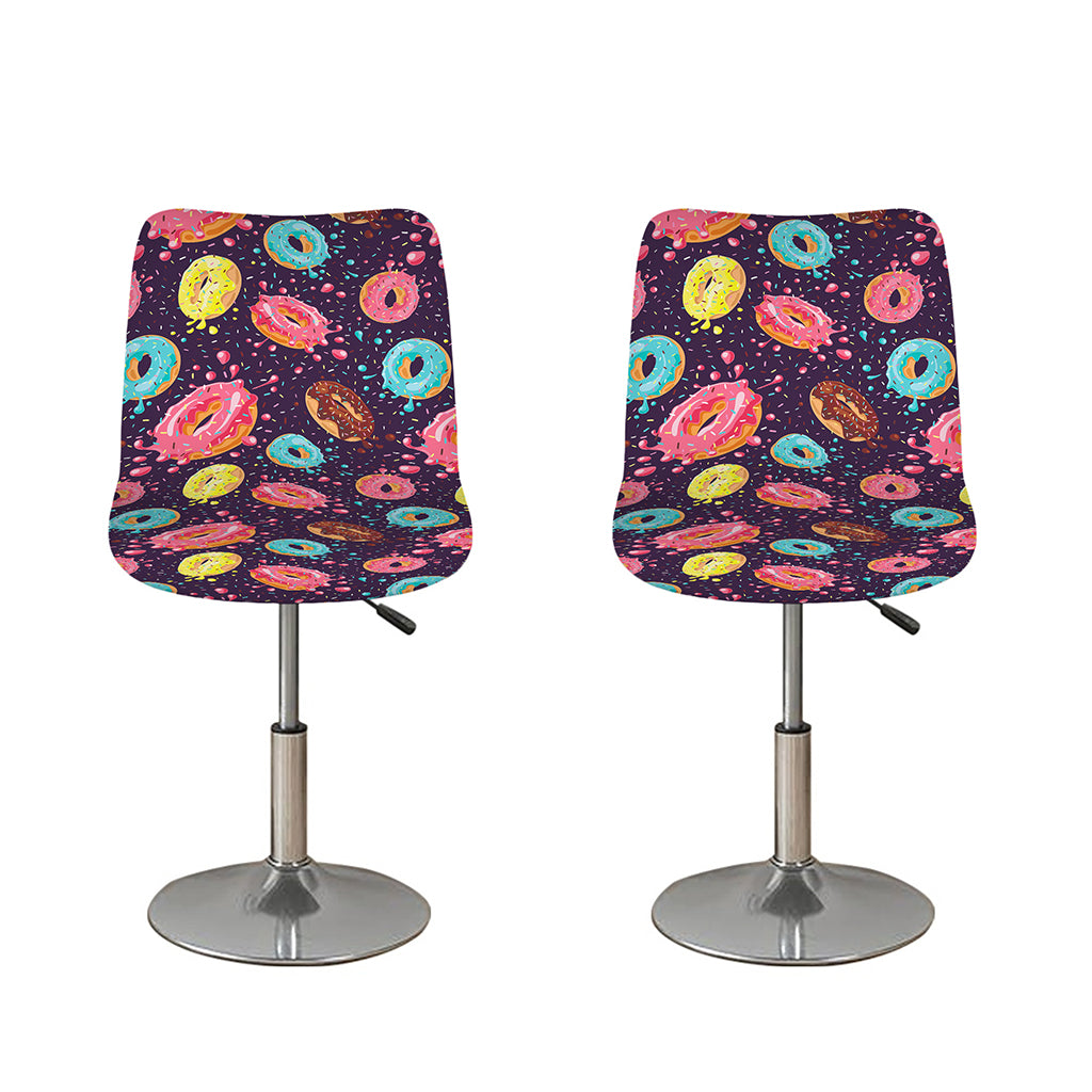 Sprinkles Donut Pattern Print Bar Stool Covers