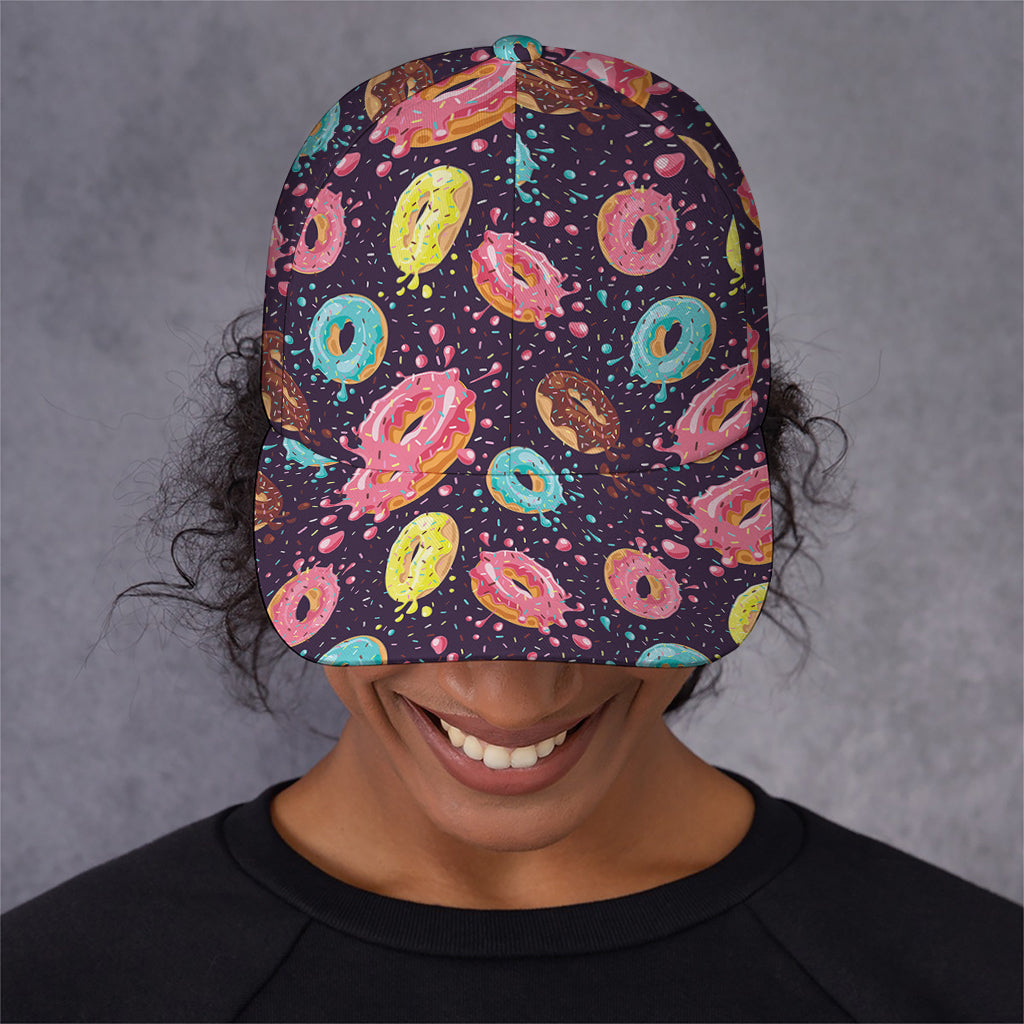 Sprinkles Donut Pattern Print Baseball Cap